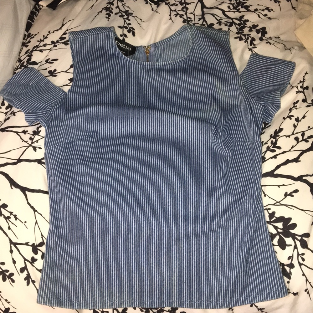 Stripped Blue BEBE blouse